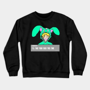 Easter Eggs Bunnyboy Gaming RPG Style Crewneck Sweatshirt